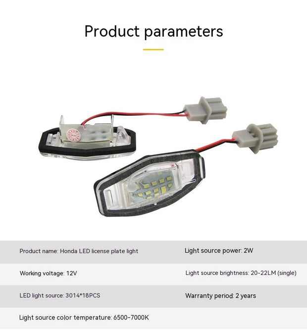 Minimalist Household LED License Plate Lights