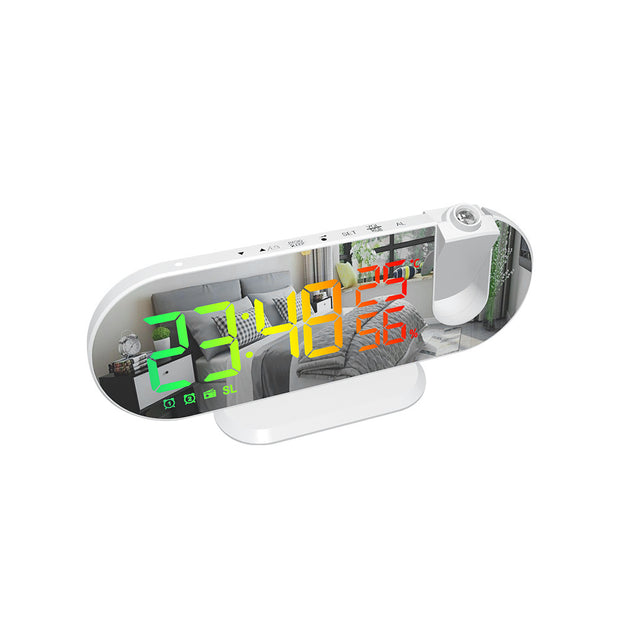 Multifunctional RGB Radio Projection Clock Creative