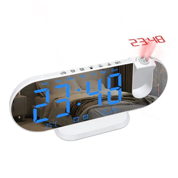 Multifunctional RGB Radio Projection Clock Creative