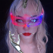 SO&EI LED Luminous Sunglasses: Vintage Punk Goggles for Fashion Parties