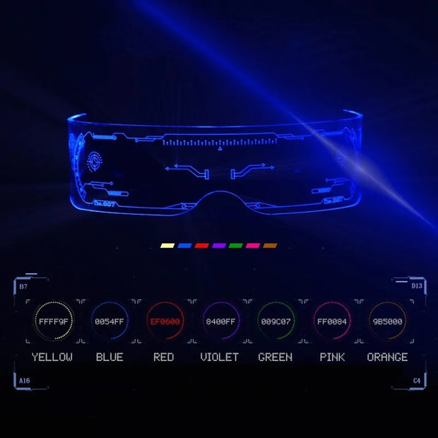 SO&EI LED Luminous Sunglasses: Vintage Punk Goggles for Fashion Parties
