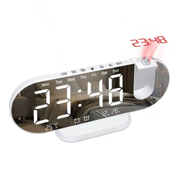 Multifunctional RGB Radio Projection Clock Creative