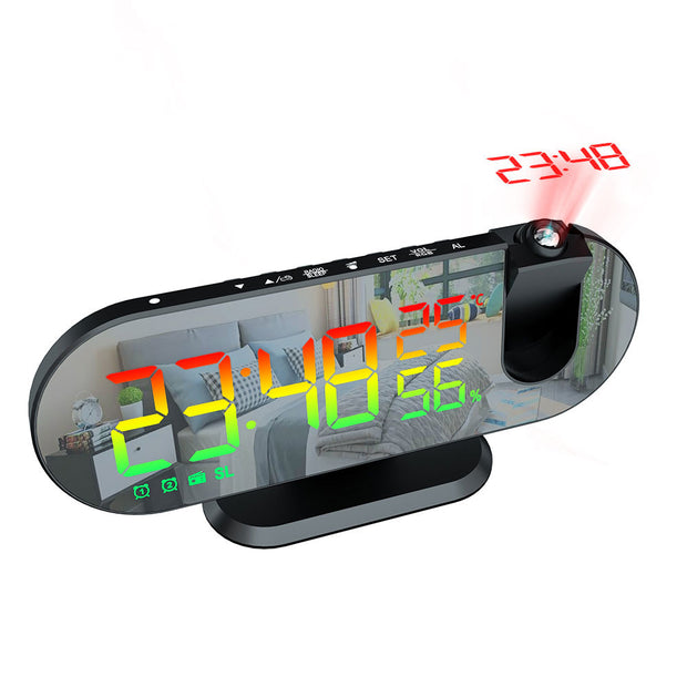 Multifunctional RGB Radio Projection Clock Creative